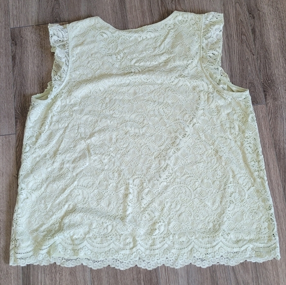 Ricki's Light Green Lace Ruffle Sleeve Top - Picture 6 of 8